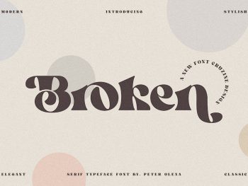 Broken - Bold Serif Font Yazı Tipi