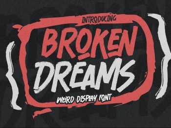 Broken Dreams - Weird Display Font Yazı Tipi