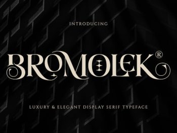 Bromolek - Luxury & Elegant Ligatures Serif Yazı Tipi