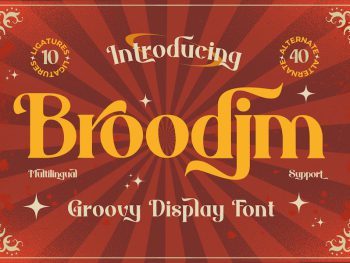 Broodim | Groovy Retro Font Yazı Tipi