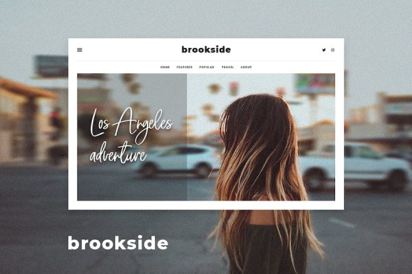 Brookside - Personal  Blog Theme WordPress Teması