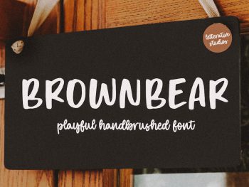 Brownbear Brush Display Font Yazı Tipi