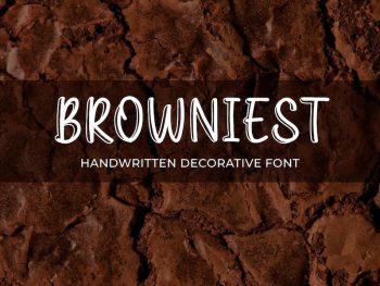 Browniest - Handwritten Decorative Font Yazı Tipi