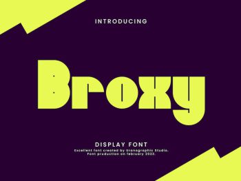 Broxy Font Yazı Tipi