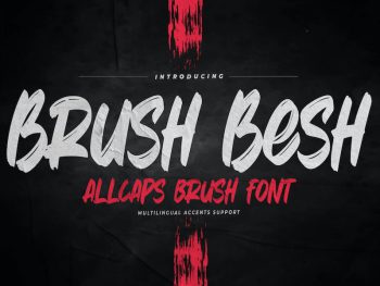 Brush Besh - AllCaps Brush Font Yazı Tipi