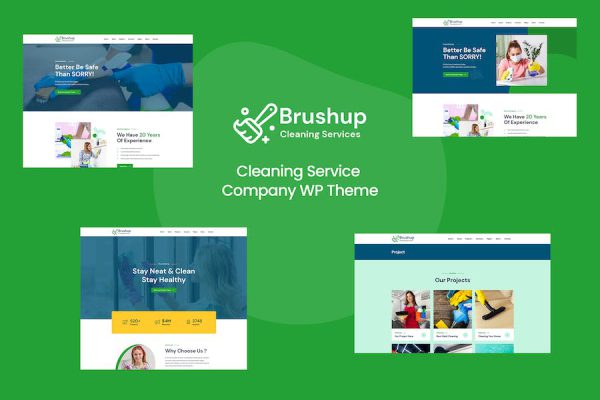 Brushup - Cleaning Service Company WordPress Teması