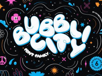 Bubblicity | Bubble Font Family Yazı Tipi