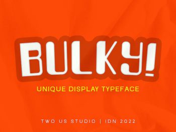 Bulky - Unique Display Typeface Yazı Tipi