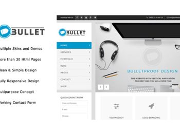 Bullet - Multipurpose Vertical Menu HTML Template Yazı Tipi