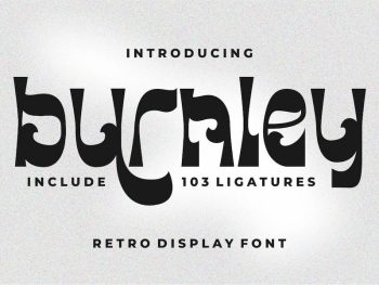 Burnley - Retro Display Font Yazı Tipi