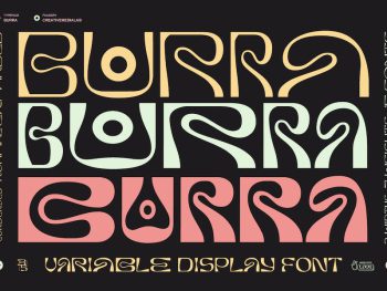 Burra - Psychedelic display font Yazı Tipi