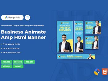 Business Animate Ads Template AMPHTML Banners V04 Yazı Tipi