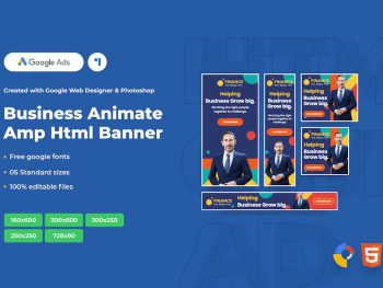 Business Animate Ads Template AMPHTML Banners Yazı Tipi