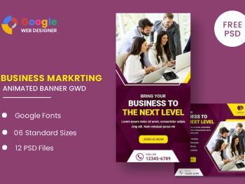 Business Animated Banner Google Web Designer Yazı Tipi