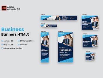 Business Banners HTML5 - Animate CC Yazı Tipi