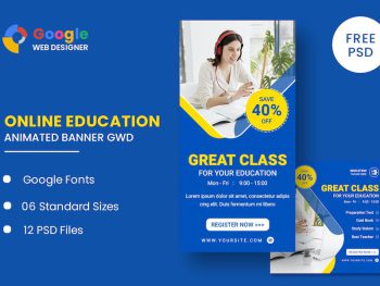 Business Course Animated Banner GWD Yazı Tipi