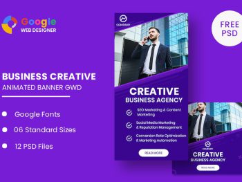 Business Creative Animated Banner GWD Yazı Tipi