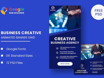 Business Creative Animated Banner GWD Yazı Tipi