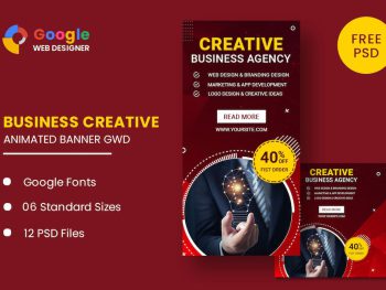 Business Creative Animated Banner GWD Yazı Tipi