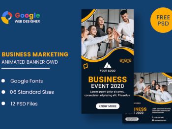 Business Event Animated Banner Google Web Designer Yazı Tipi