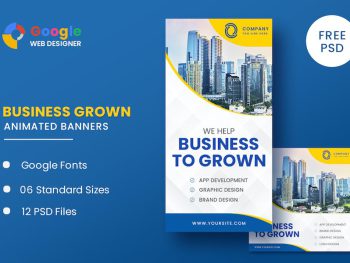 Business Grown Animated Banner GWD Yazı Tipi