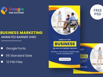 Business Maketing Animated Banner GWD Yazı Tipi