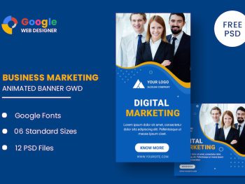 Business Marketing Animated Banner GWD Yazı Tipi