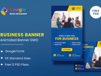 Business Marketing Animated Banner GWD Yazı Tipi