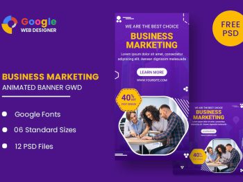 Business Marketing Animated Banner GWD Yazı Tipi