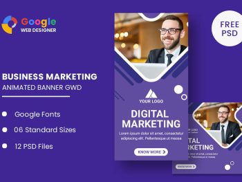 Business Marketing Animated Banner GWD Yazı Tipi