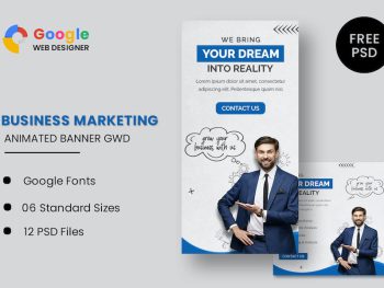 Business Marketing Animated Banner GWD Yazı Tipi