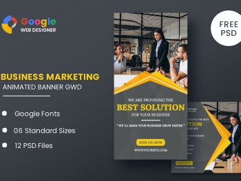 Business Marketing Animated Banner GWD Yazı Tipi