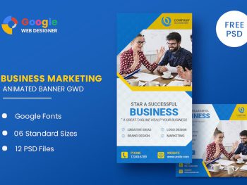 Business Marketing Animated Banner GWD Yazı Tipi