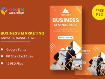 Business Seminar Animated Banner Google Web Design Yazı Tipi