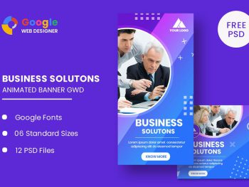 Business Solution Animated Banner GWD Yazı Tipi