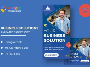 Business Solution Animated Banner GWD Yazı Tipi