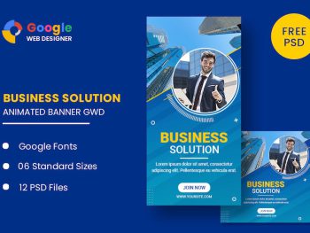 Business Solution Animated Banner GWD Yazı Tipi