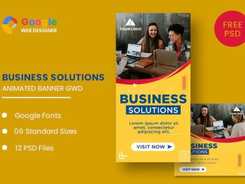 Business Solution Animated Banner GWD Yazı Tipi