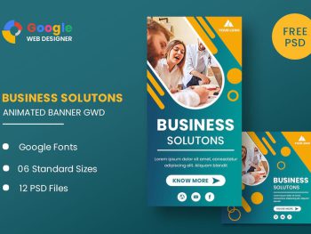 Business Solution Animated Banner GWD Yazı Tipi