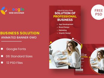 Business Solution Animated Banner GWD Yazı Tipi