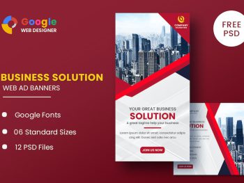 Business Solution Animated Banner GWD Yazı Tipi