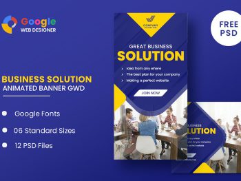 Business Solution Animated Banner GWD Yazı Tipi