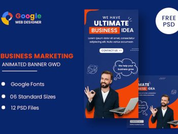 Business Strategy Animated Banner GWD Yazı Tipi