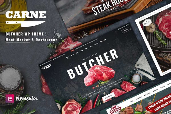 Butcher & Meat Restaurant WordPress Teması