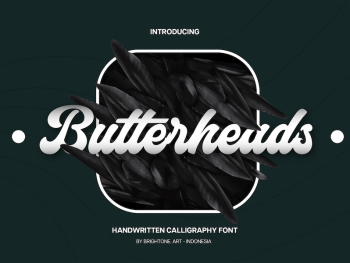 Butterheads - Handwritten Calligraphy Font Yazı Tipi