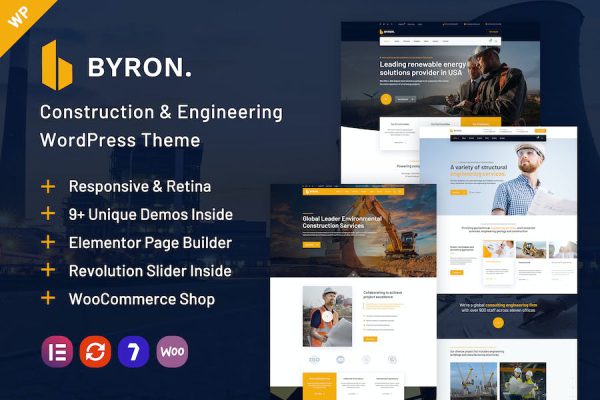 Byron - Construction and Engineering WP Theme WordPress Teması