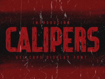 CALIPERS - All Caps Display Font Yazı Tipi