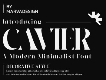 CAVIER - A Modern Minimalist Font Yazı Tipi