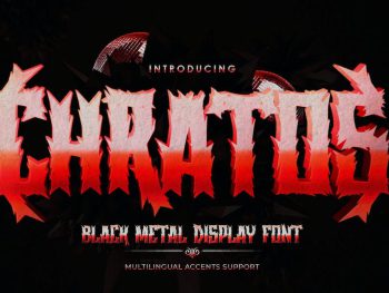 CHRATOS - Black Metal Display Font Yazı Tipi
