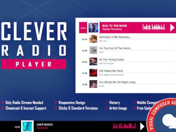 CLEVER - HTML5 Radio Player - Addon For WPBakery WordPress Eklentisi